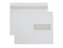 Fönsterkuvert C5 H2 vita självhäftande 500st/kartong